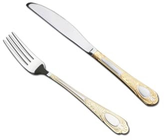 BLMAGS wunderschönen Startseite Edelstahl-Besteck-Set, Messer, Gabel, Löffel, wiederverwendbares Küchenbesteck, Besteck-Set, modisches Gabel- und Löffel-Set Praktisch