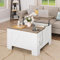 YITAHOME Semi-Submerged Coffee Table with Innovative Lift and Flip Top, Crafted from Engineered Wood, Featuring Built-in USB Outlet, Exquisite Blend of White and Light Oak