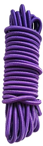 FLCPJGV Cordon élastique de 5 Mm de Diamètre et 5 Mètres avec Attache, Violet