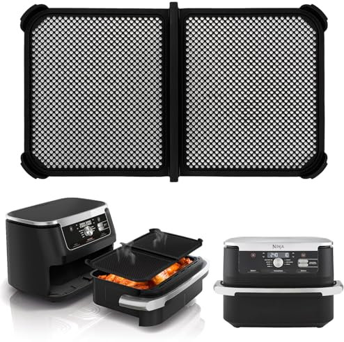 Grille Anti Projection pour Air Fryer Ninja 10,4 L AF500EU, Réutilisable Silicone Air Fryer Accessoires Moule Air Fryer Ninja 10,4 L,Anti Eclaboussure Air Fryer Ninja Foodi 10,4 L (style-1)
