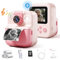 Appareil photo pour enfants à impression instantanée, imprimante Bluetooth, caméra zoom 16x et vidéo HD 1080p, avec MP3 et jeux, idée cadeau pour anniversaire, adolescente, cadeau tendance, carte de