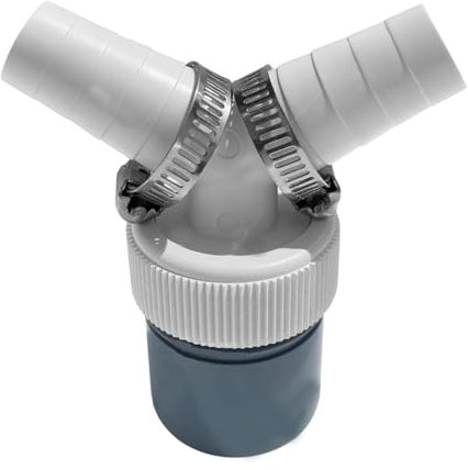 NHQZ Adaptador de Drenaje para Lavadora, Conexión Doble en Y, Entrada 19-24 mm, Salida 40 mm