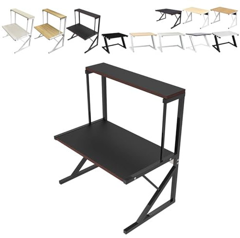 XUANYU Support d'étagère pour Four à Micro-Ondes avec Étagère de Rangement Métal et Bois Rangement de Cuisine Gain de Place (Noyer Noir à 3 Niveaux)