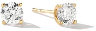 FANCIME Rund Lab-Grown Diamant Ohrringe im 4-Zackenfassung aus Solide 14 Karat Gelb Gold Ohrringe Ohrstecker Geschenke Feiner Schmuck für Damen Sie (D-E Farbe, VS Clarity)