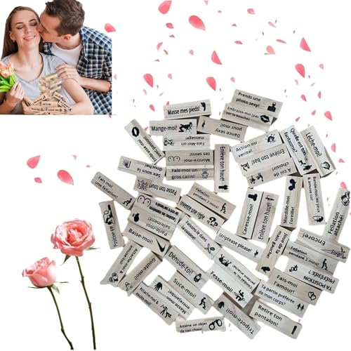 Lot de 48 blocs coquins en bois pour adultes