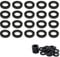 20 Pcs Rubber Washers for Plumbing, 1/2 Inch Shower Hose Head Washers Rubber Replacement (Black)