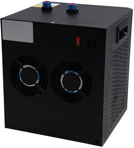 Plyisty Enfriador de Baño de Hielo, Enfriamiento Piscina Hielo Evaporador Cobre Resistente a la Pantalla Táctil LCD Disipación Calor Rápido para la Casa Al Aire Libre Al Aire Libre (EU Enchufe 220V)