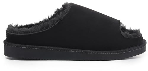 Polar Women’s Fur Lined Slide Slippers – Suede Upper, Cozy Faux Fur Lining, Lightweight EVA Sole, Non-Slip Grip – Warm Indoor Outdoor Slip-On Comfort Sandals