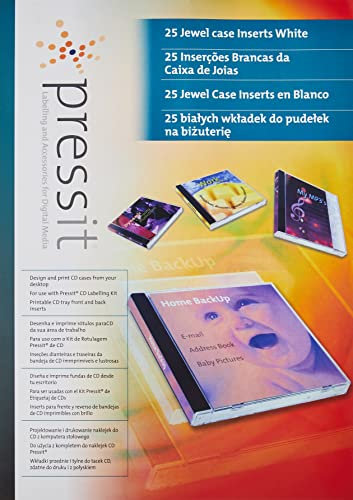 PressIT DVD/CD Label Packs - CD Jewel Case Inserts (25)