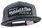 Mitchell & Ness 2 Tone Box Logo - Flat Visor Snapback Basecap, Charcoal-Black