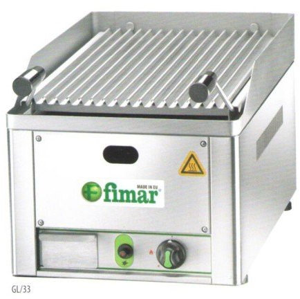 La parrilla de barbacoa de gas en piedra de lava cm 33x54x22 RS3392