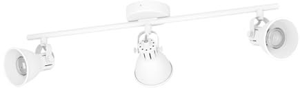 EGLO Deckenlampe Seras 1, 3 flammige Deckenleuchte Industrial, Klassisch, Deckenstrahler aus Stahl, Wohnzimmerlampe in Weiß, Küchenlampe, Spots mit GU10 Fassung