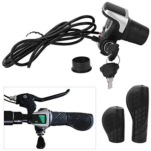 E-Bike Throttle - 36V Handgriff Gaslenker Torsion-Drossel mit LCD-Display und Tastensperre for Elektro-Fahrrad Ebike