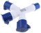 SDENSHI Adaptateur CETAC Mâle vers 3 x CETAC Femelle 3P+T 32A 380V / 220V IP44 - Bleu/32a/3pin/220v/ 2p + e