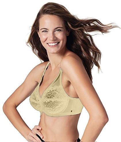 Infiore Reggiseno Sfoderato in Pizzo con Ferretto Linea Sollievo Art. S4 (Nudo, 6 Coppa D)