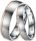 DOOSTI Paar Ringe für Damen Herren Partnerring Edelstahl Bicolor Silber Rosegold ohne/mit Zirkonia Ehering Trauring Freundschaftsring Hochzeit Ringe Frau Mann (Herrenring, 66 (21.0))