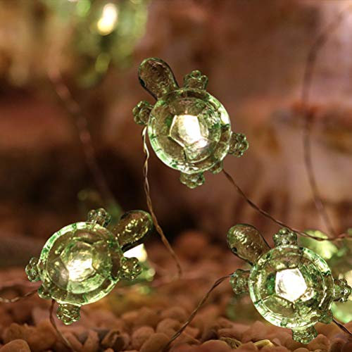 OSALADI Schildkröte Lichterketten 40 Leds Schildkröte Lichterketten Lichter USB Wiederaufladbare Kupferdraht Strand Thema Lichterketten für Weihnachten Party nach Hause