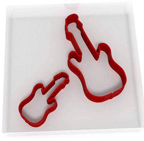 Ausstechformen für Kekse/Fondant, E-Gitarre, 5 cm + 8 cm, 2 Stück