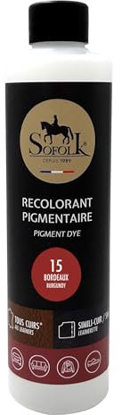 Sofolk - Pintura Cuero/Polipiel - Recoloración para cuero dañado, rayado, arañado, descolorido - Volante de coche, asiento de coche, sofá, zapatos - 250ml - 15-BURGUNDY