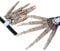 BSTCAR 2 Stück Lange Krallen, Halloween Gelenkkrallen Handschuhe mit flexiblem Gelenk, Horror Skelett Hand Knochen Reaper Handschuhe Cosplay Requisiten geeignet die meisten