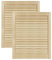 Lamellentüren Holz 2er Pack 594x720 mm | Holztür aus massiver Kiefer mit fühlbarer Struktur | Möbelfronten für kreative Renovierung | Lamellentür für Schrank oder Garderobe | Natur