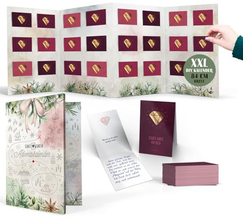 DIY Adventskalender 2024, Personalisierbare Karten für liebevolle Botschaften, Edition Erotik, Komplettset, Ausfüllen & Verschenken, Wiederverwendbar