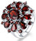 ZXCM Dunkelrote Blumenform Ehering Silber 925 Schmuck Ringe für Frauen Party Geschenke