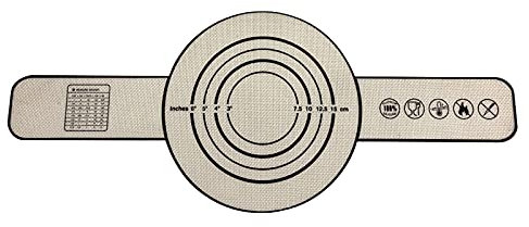 Colorful Home Tool ø21cm Silikon Brot Backmatten für Dutch Oven - Lange Backgriffe - Sicherer und einfacher Transferbackmatte für Teig, Umweltfreundliche Alternative zu Pergamentpapier (Schwarz)