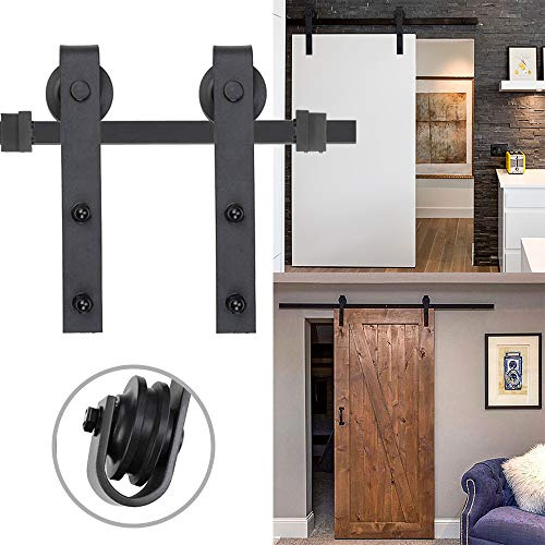 ACXIN Ladugårdsdörr Beslag Set, Löpskena Skjutdörrssystem, 183 cm