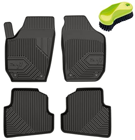 FROGUM No.77 Gummimatten Ganzjahresset von Auto Fußmatten Autofussmatten für Skoda Fabia II 2006-2014 | Langlebiges TPE Material