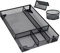 Aileese Desk Drawer Organizer Tray- Metal Mesh 5 Compartments Large Space,Multi-use Storage Box Set for Office,Bathroom,Kitchen Flatware,Makeup