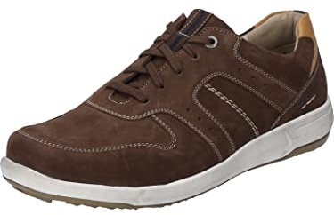 Josef Seibel Herren Low-Top Sneaker Enrico 28,Weite G (Normal),Wechselfußbett,straßenschuhe,Strassenschuhe,Braun (Brandy-Kombi),47 EU