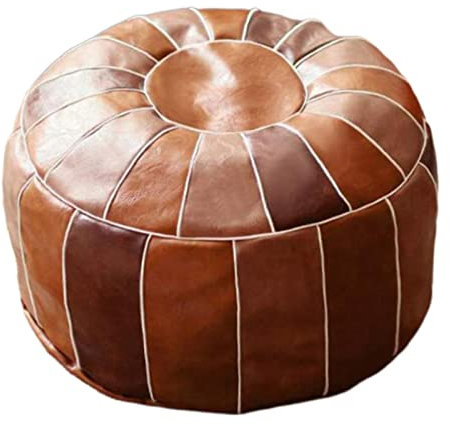rockible Unstuffed Pouf Cover Hassock Ottoman Cushion Foot Rest Bohemian Room Decoration Round