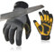 Vgo... Gants anti-coupure en HPPE, gants de travail en cuir de sécurité, gants de mécanicien, protection des mains, EN388 niveau C, ANSI niveau A3 (CA9777CT,9/L,Gris,1Paire)