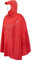 Wasserdicher Fahrrad-Regenponcho Regencape für Damen und Herren - Kapuze mit Sichtfenster - Wassersäule: 12.000 mm - 3M™ Scotchlite™ Reflektor und YKK-Reißverschluss Farbe Mittelrot Größe L-XL