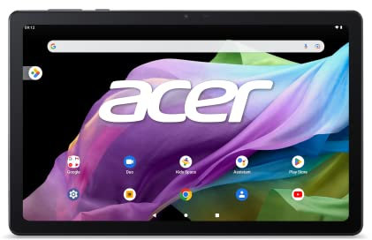 Acer Iconia P10-11 - Tablet 10 2K (2000x1200, MediaTek Kompanio 500, 4GB RAM, 64GB, Bluetooth, USB-C, Wi-Fi, MicroSD, Audio, Cámara Frontal y Trasera, Android 12) Color Gris + Funda Gris