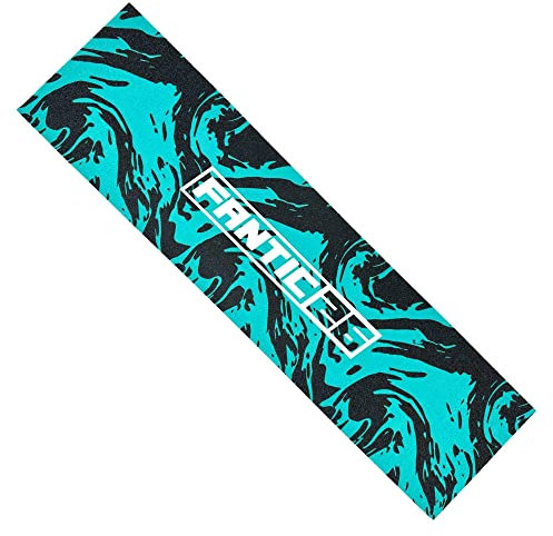 Fantic26 Stunt-Scooter Griptape Ersatz I Park I Kinder I Trick I Tret I Roller I Anti Rutsch Sandpapier 58,5cm I Passend für Decks bis 58,5cm x 15,5cm (Swirl Schwarz/Mint)