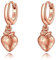 Strawberry Huggie Hoop Ohrringe für Frauen 925 Sterling Silber Rose Gold plated Fruit Dangle Hoop Earrings Strawberry Jewelry for Girls