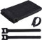 100 Pezzi Fascette Nere, 150 x 12 mm Riutilizzabili e Regolabili, Set Con Gancio e Anello Con Fibbia per Cavi TV, PC e Organizzazione Da Scrivania