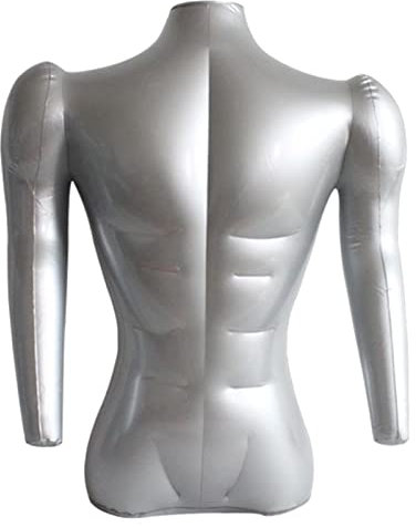 GagalU Schaufensterpuppe, aufblasbar, männlicher Schaufensterpuppe, halber Körper, männlicher Torso, 71 cm/27,95 Zoll, aufblasbare Schaufensterpuppe für Erwachsene, männliche Bü