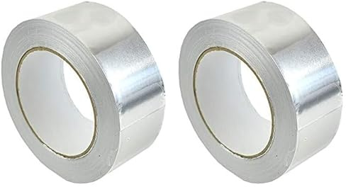 Arctic Hayes 30µm Aluminium Foil Tape Roll, 45 Metre Length x 50 mm Wide (Pack of 2)