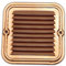 TEKLiNe Griglia Ventilazione Aerazione Rame 140x140mm Rettangolare Areazione Protezione Insetti Sistema Aria Casa, Griglia Aerazione 14x14cm in Rame
