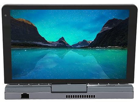 mlida Mini Laptop Pieghevole, Fotocamera da 1,9 MP Notebook PC da 8 Pollici 100‑240 V 180 Gradi Flip LPDDR5 Portatile Completo di funzionalità 12 GB RAM per Disegno (12GB+128GB Spina