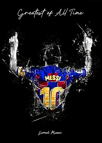 Lionel Messi Poster · Fc Barcelona Legend· The Greatest of all time · Deko Print · ohne Rahmen (50x70cm)