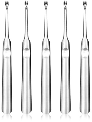 EUPSIIU 5 Pièces Cuticule à Ongles Fourches, Coupe-Cuticules, Nail Art Fourche, Cuticules Trimmer Pusher, Cuticule Ongles Pédicure Manucure Fourche à Peau Morte, pour Manucure, Pédicure (Argent)
