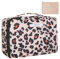 Reise-Make-up-Tasche, Kosmetiktasche, Make-up-Tasche, Kulturbeutel für Damen und Herren, brauner Leopardenmuster