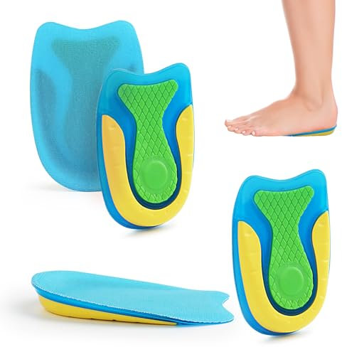 2 Paires Talonnettes en Gel de Silicone, Talonnette Gel, Talonnette Silicone, Protege Talon Silicone, Grandissante Orthopédique, pour Fasciite Plantaire, Douleurs au Talon d'Achille (Taille L)