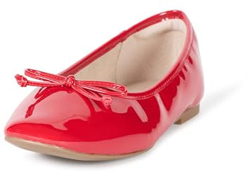 The Drop Pepper mit Schleife Ballerinas, Rotes Lack, 41