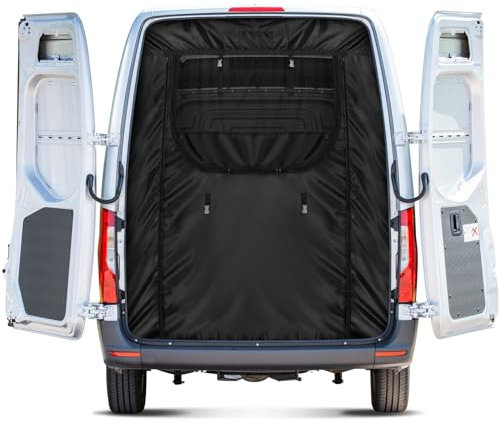 Opaltool Van Bug Screen for Mercedes-Benz Sprinter 2007-2024 High Roof, Rear Door Mosquito Screen Net with Snaps and Center Zipper Closure, Fly Screen Mosquito Net for Camping, Not Fit Modified Car