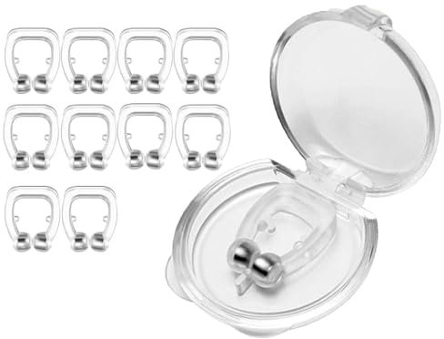 nti Snore Devices,Magnetic Anti Snore Clip, Say Goodbye to Snoring and Sleep Soundly,Nasal Anti-Snoring Airflow Clip,Septum Nose Ring,Anti Snoring Nose Clip Sleep Better (10pcs)
